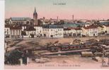 LA LOIRE . ROANNE ( 42 ) VUE GENERALE SUR LE BASSIN . Dépot De Gare De Marchandises Avec Nombreux Wagons - Stazioni Con Treni