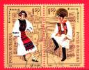 ROMANIA - 1985 -  Costumi - Bistrita - 1.50 L (x2) - Gebraucht