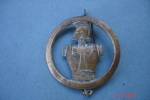 Insigne De Béret Des Transmissions Broche En Cuivre Conderoux Paris Dia:4 Cms - Radio's