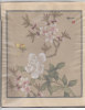 C0845 - SETA RICAMATA DIPINTA A MANO CINA Anni '60 FIRMA/FIORI/FARFALLA - Oriental Art