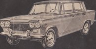 C0846 - COLLAGE AUTO FIAT 1500 BERLINA Anni '60 - Andere & Zonder Classificatie