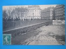 75 , PARIS 4ieme : INNONDATIONS JANVIER 1910:Le PONT SAINT LOUIS Au Max. De La CRUE: Animée , Carte En Trés Bon état - Inondations