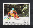 Paraguay   -   1987.   Preolimpiadi  " Calgary '88 " .  Erika Hess, Swiss Champion.  MNH, Fresh - Winter 1988: Calgary