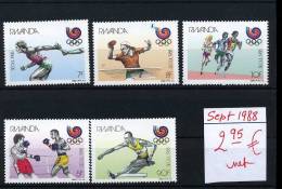 RWANDA Sept 1988  OLYMPIQUE  SEOUL Série Complète  ** - Unused Stamps