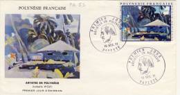 FDC  POLYNÉSIE  1971 TAHITI   ARTISTES EN POLYNESIE # ISABELLE WOLF # PEINTURE - FDC