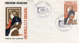 FDC  POLYNÉSIE  1975 TAHITI   ARPHILA 75 PARIS # POSTE AERIENNE # CONCOURS GRAND PALAIS - FDC