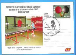 Table Tennis ROMANIA  Postcard 2007 - Table Tennis