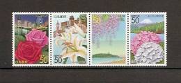 JAPAN NIPPON JAPON FLOWERS IN KANAGAWA, KANAGAWA 2004 / MNH / 3676 - 3679 - Neufs