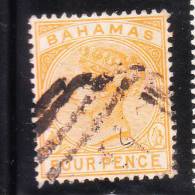 Bahamas 1884-90 Queen Victoria 4p Used - 1859-1963 Kolonie Van De Kroon