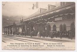 12398 - Inauguration Du Tunell Du Simplon Gare Bahnhof - VS Valais