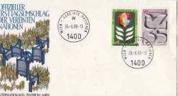 ONU  Vienne 1980  N° 12 . 13  =  Enveloppe  1°jour - FDC