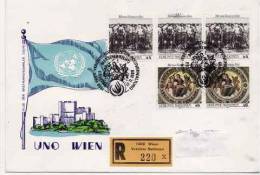 ONU  Vienne 1989  N° 96 + 99   =  Enveloppe  1°jour - FDC