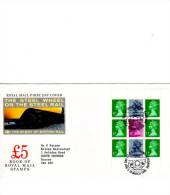 64384)lettera F.d.c. Inglese Con 9 Valori+ Annullo - 1981-1990 Decimal Issues