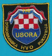 BOSNIA, CROATIAN FORCES SLEEVE PATCH, 110 DOMOBRANSKA HVO PUKOVNIJA, USORA - Ecussons Tissu