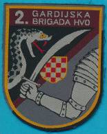 BOSNIA, CROATIAN FORCES SLEEVE PATCH, 2. GARDIJSKA BRIGADA HVO - Stoffabzeichen