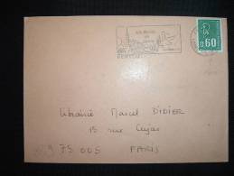 LETTRE TP MARIANNE DE BEQUET 0,60 F GRAVE DE CARNET OBL. MECA.VARIETE 13-9-1975 VERTOU (44 LOIRE-ATLANTIQUE) + VIN - 1971-1976 Marianne Of Béquet