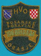 BOSNIA, CROATIAN FORCES SLEEVE PATCH, HVO BOSANSKE POSAVINE, 106 BRIGADA ORASJE - Stoffabzeichen