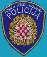 BOSNIA, CROATIAN POLICE FORCES SLEEVE PATCH, ZUPANIJA HERCEG BOSANSKA - Stoffabzeichen