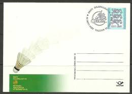 Estland Estonie Estonia Sonderstempel Special Cancel Estonian Badmington Association 2004 - Badminton