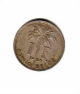 BELGIAN CONGO   1  FRANC  1926  (KM # 20) - 1910-1934: Alberto I