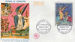 Enveloppe1er Jour Tapisserie De L'apocalypse 30 Octobre 1965 - Storia Postale