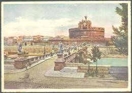 ITALY ROME - ROMA 1937 POSTCARD SANT ANGELO BRIDGE & CASTLE - CARTOLINA PONTE E CASTEL SANT ANGELO -CARTE POSTALE - Castel Sant'Angelo