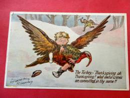 Signed Lounsbury Embossed  1907 Cancel Holidays & Celebrations > Thanksgiving (= = ===    Ref 623 - Giorno Del Ringraziamento