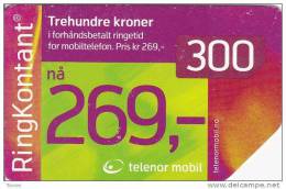 Norway, 300 Kr / 269, RingKontant, 2 Scans. - Noorwegen