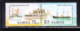 Samoa 1990 Berlin Wall Treaty Of Berlin Bismarck Ship MNH - Samoa (Staat)