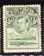 Basutoland 1938 KG VI Crocodile And River Scene 1/2p Used - 1933-1964 Crown Colony