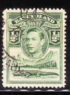 Basutoland 1938 KG VI Crocodile And River Scene 1/2p Used - 1933-1964 Crown Colony