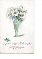Herzliche Grüße Und Wünsche Zum Pfingstfest Blumen Vergißmeinnicht 6.6.1919 - Pentecostés