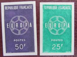 1959 Y&T 1218-19 Europa Non Dentelé (imperforate) Neuf** (MNH) Cat: 155euros - Ohne Zuordnung