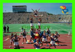 LAWRENCE, KANSAS - JAYHAWK FOORBALL - CHEERLEADERS - PHOTO BY RON HOLLOWAY, 1990 - Lawrence