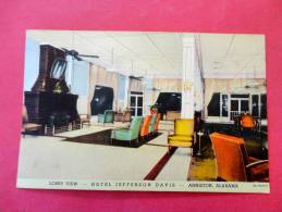 Anniston Al  Lobby View  Hotel Jefferson Davis  Cancel- Large Braniff Airways Sticker Over Cancel & Addre  - - Ref  624 - Otros & Sin Clasificación