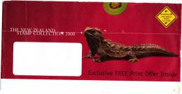 Sphenodon Lézard Tuatara Stamps Centre Post New Zealand Postage Paid Envelope Port Payé Poste Nouvelle Zelande - Serpenti