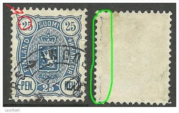 FINNLAND FINLAND 1889 Michel 31 + Printing ERROR + Set-off Abklatsch O - Plaatfouten En Curiosa