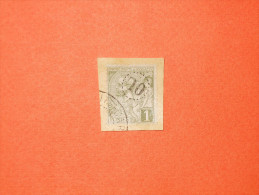 N°11 1c Oblitéré De Monaco Avec Cachet OL Sur Petit Fragment.  TB.  Rare - Used Stamps
