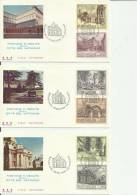 VATICAN 1976 - SET OF 3 FDC - ROMAN FOUNTAINS & WIEWS W 6 STS 2 STS EACH-50-100-120-180-250-300 L NOV 23 RE 0038 - Storia Postale