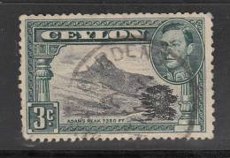 Ceylon  Scott No 279e Used   Year 1938   Perf 13 X 11 1/2 - Ceylan (...-1947)