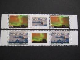 GREENLAND 2012 Strip 2  STAMPS  With Vignet    MNH **  (Q50-560) - 2012