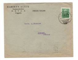 Hongrie : Enveloppe Avec Entête De 1935, De Heves Pour La France, Avec Cachet D’Arrivée, Timbre N°452 - Marcophilie
