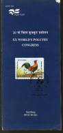 India 1996 World Poultry Congress Cock Cancelled Folder - Cuckoos & Turacos