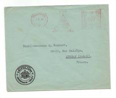 Danemark: EMA, Sur Enveloppe Avec Entête De 1940, De Copenhague Pour La France, Avec Cachet D’Arrivée - Maschinenstempel (EMA)