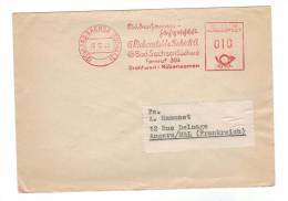 Allemagne: EMA Avec Publicité , Sur Enveloppe De 1953, De Badsachsa Pour La France, - Franking Machines (EMA)