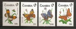 Gambie Gambia 1991 N° 1089 / 92 ** Faune, Papillon - Gambia (1965-...)