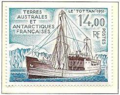 T.A.A.F. 1992: Michel-No. 294 „Tottan“ (1951) ** MNH (cote 6.00 Euro) - Barcos Polares Y Rompehielos