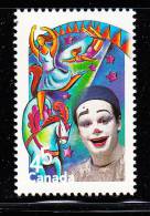 Canada MNH Scott #1758i 45c Clown With Equestrian Acts - Single From Souvenir Sheet - Neufs