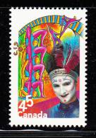 Canada MNH Scott #1760i 45c Clown With Acrobats - Single From Souvenir Sheet - Ungebraucht