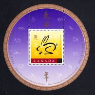 Canada MNH Scott #1768i Souvenir Sheet 95c Year Of The Rabbit - With China '99 Logo - Unused Stamps